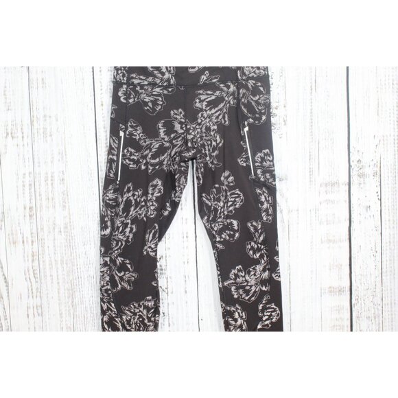 Athleta Rainier Reflective Tights Workout Yoga Aluna Bloom Black Large - Picture 3 of 11